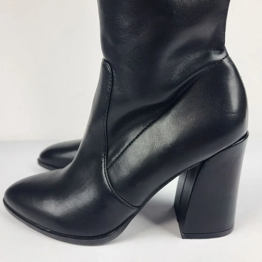 DV By Dolce Vita Women's Gollie Over The Knee Faux leather Boots Black Size 6